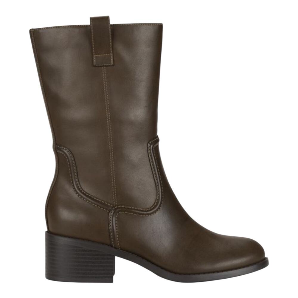 Style & Co Women's Inezz Mid Shaft Western Inspired Boots Mahogany Size 9